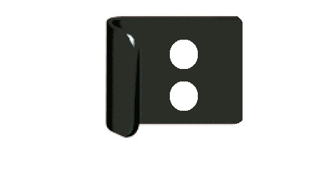 CHAPA NIQ. P/FECHO 18x23,5mm PRETO 380.65.315