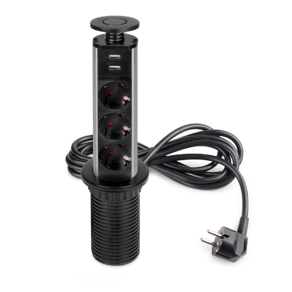 TOMADA EXTRAÍVEL VERTIKAL EU PRETO 5009914