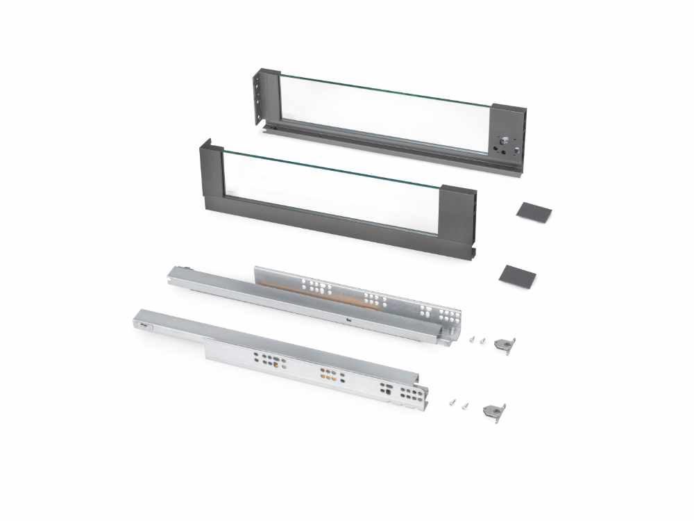 VERTEX GLASS DRAWER 40KG 131 450 ANTHRACITE 3130235
