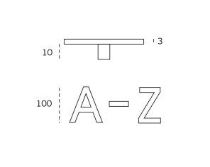 LETRA 10cm IN.34.005.P K | O Ferrolho