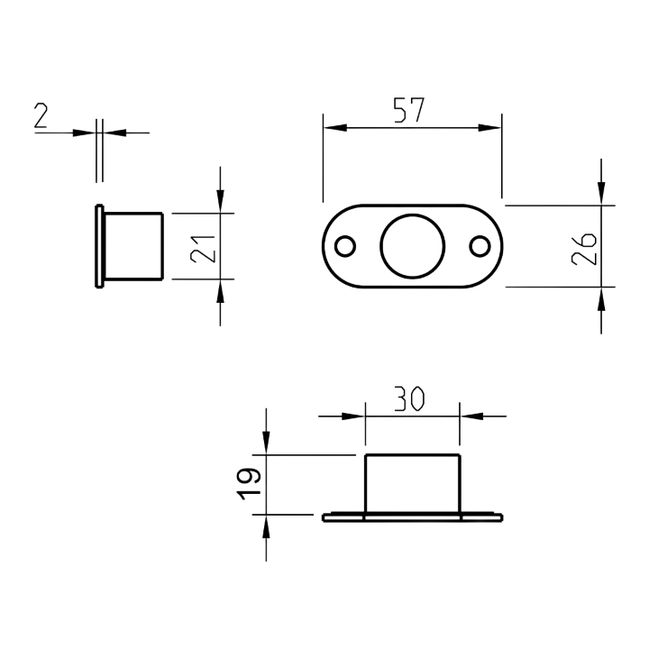 DEDAL P/FECHADURA PURIST BRASS 3864-158