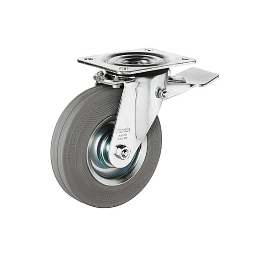 RODA D80 CINZA 50KG C/TRAVÃO 670.03.520