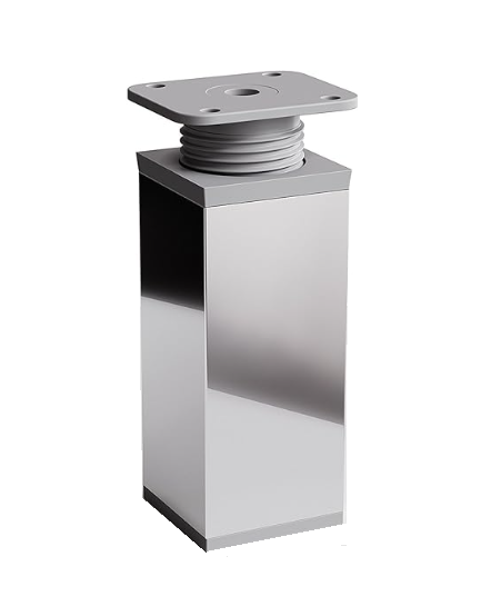 QUADRATIC ERGONOMIC FOOT. 37x37 ADJUSTMENT SUP. 120-135 CHROME PLATED