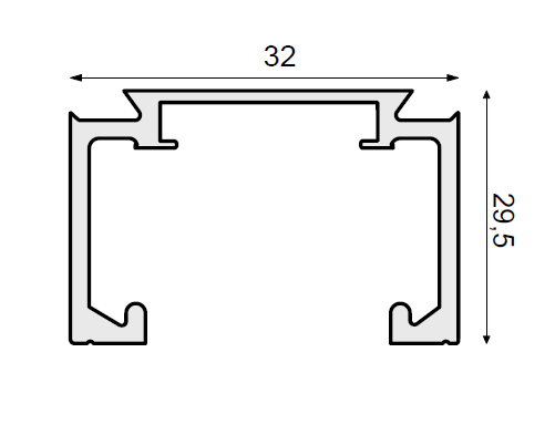 CALHA 80KG ALUM. 0400 2 200 2MT