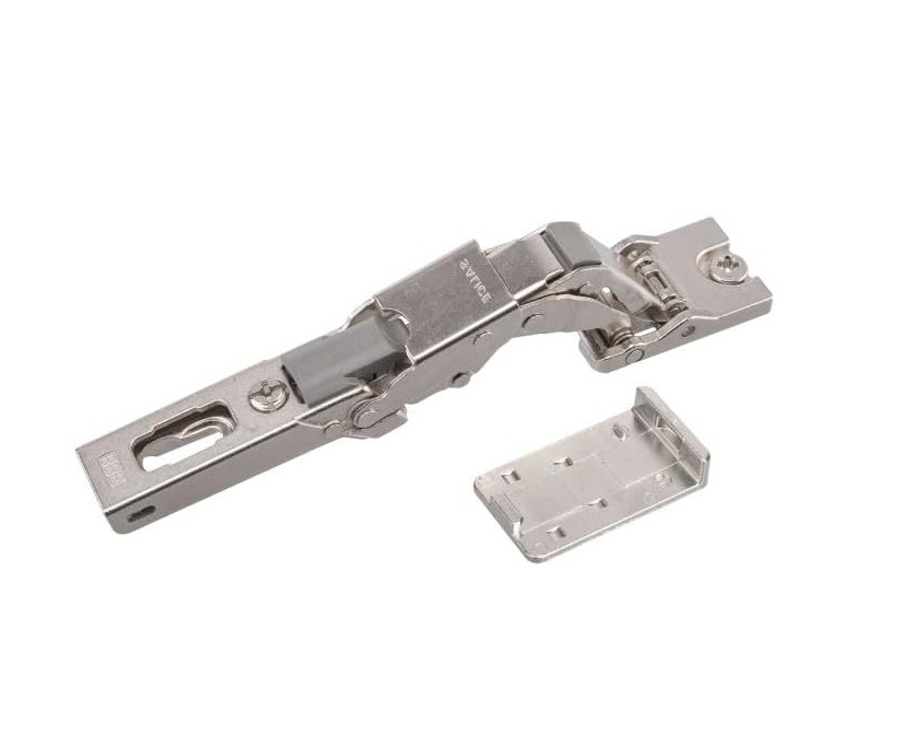 DOBRADIÇA P/VIDRO C/AMORT C/PLACA 110º NIQ. CBG2AE9