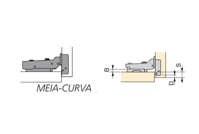 DOBRADIÇA C95 8mm COPO 40 1237507