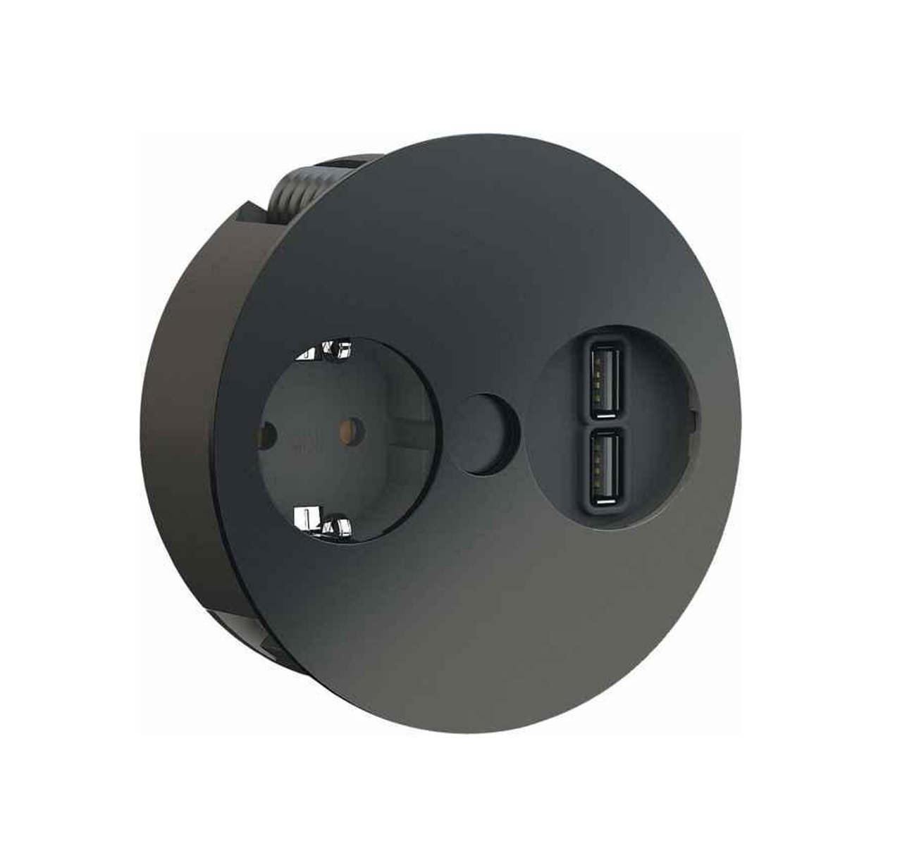 TOMADA TWIST 1 TOMADA+2 USB PRETO