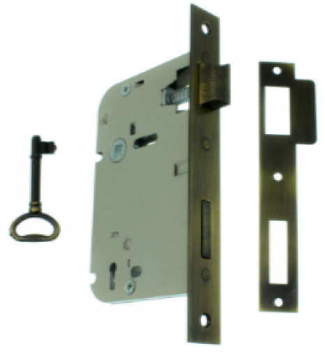 LOCK 716x60 BRASS T/RECESSED
