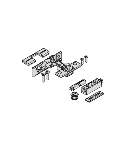 KIT 5 DOBRADIÇAS PUSH + 1 DISP NIQ YE55KITCP010AB