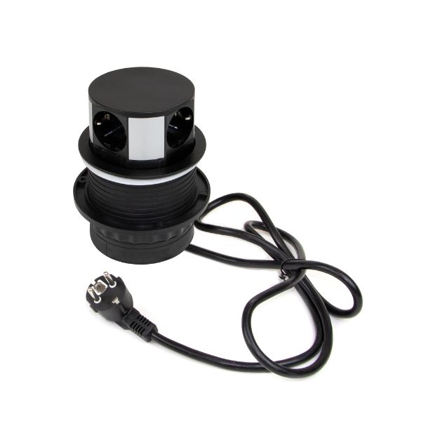 TOMADA VERTIKAL PUSH 100 PINT. PRETO 5221214