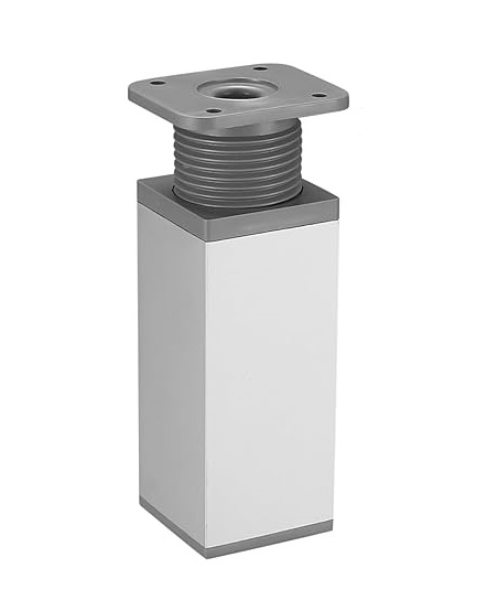 QUADRATIC ERGONOMIC FOOT. 37x37 ADJUSTMENT SUP. 150-165 ALUM