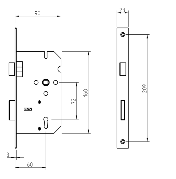 FECHADURA C/RETOS BLACK PEARL S-916-153