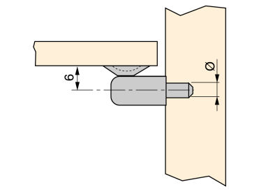 Suporte para prateleira de vidro