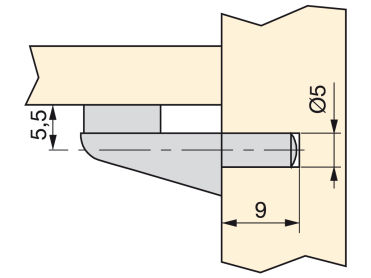 Suporte para prateleira de vidro