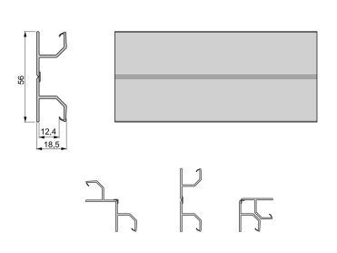 Canto multiangular flexível Plasline