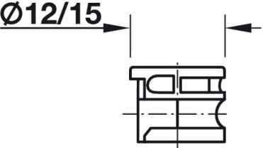 Minifix 15 sem rebordo