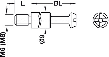 Perno Maxifix S35 para rosca M6