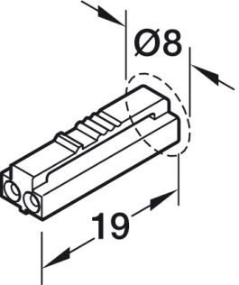 24V Cabo para fita LED 8 mm