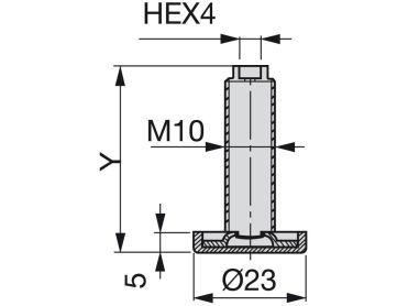 Nivelador M10 Ø23