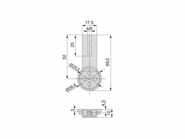 SUPORTE MOKA PARA VARÃO Ø28