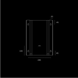 Dispensador de toalhas de papel IN.60.555 O Ferrolho