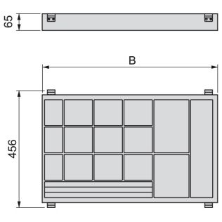 GAVETA ORGANIZADORA MOKA- DESENHO TÉCNICO