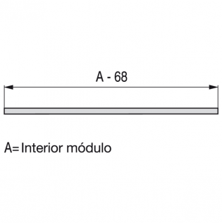 Vara frontal p/ gaveta interior Ø11