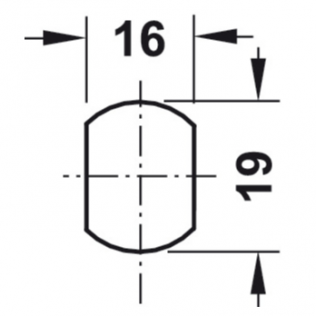 FECHADURA DE PALANCA 22MM- DESENHO TÉCNICO