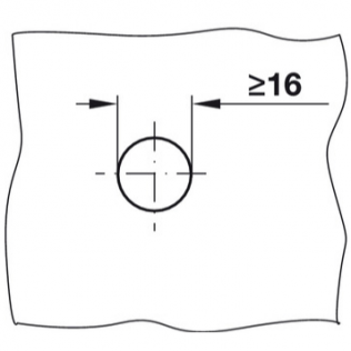 FECHADURA CILÍNDRICA P/ PORTAS DE VIDRO- DESENHO TÉCNICO