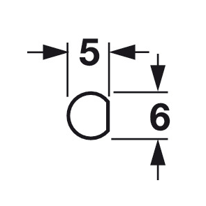 VARETA P/ FECHADURA 2.5MT Ø6MM- DESENHO TÉCNICO